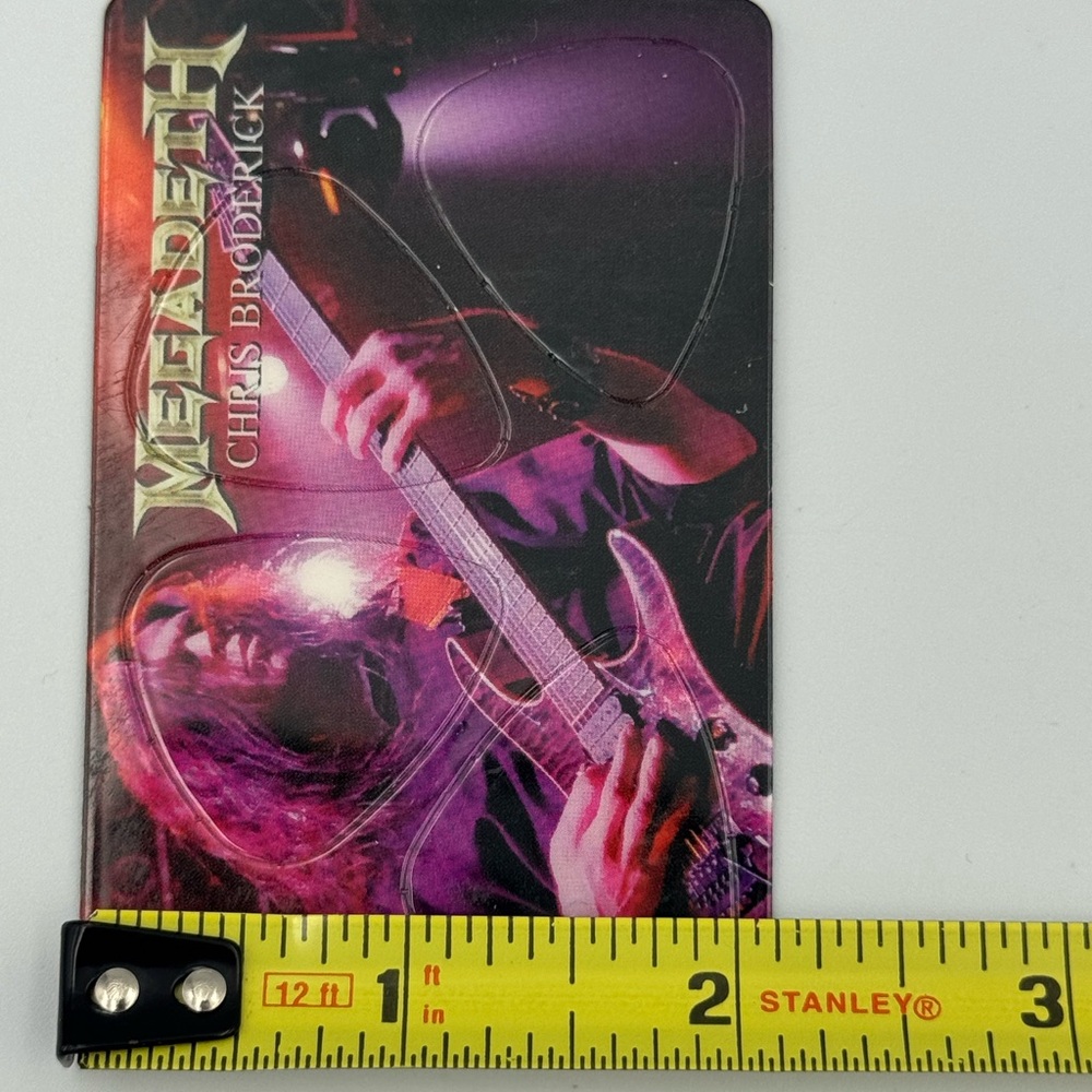 Megadeth Chris Broderick Cyber Army Guitar Pick Card‎ Set Fan Club Exclusive - Picture 11 of 11